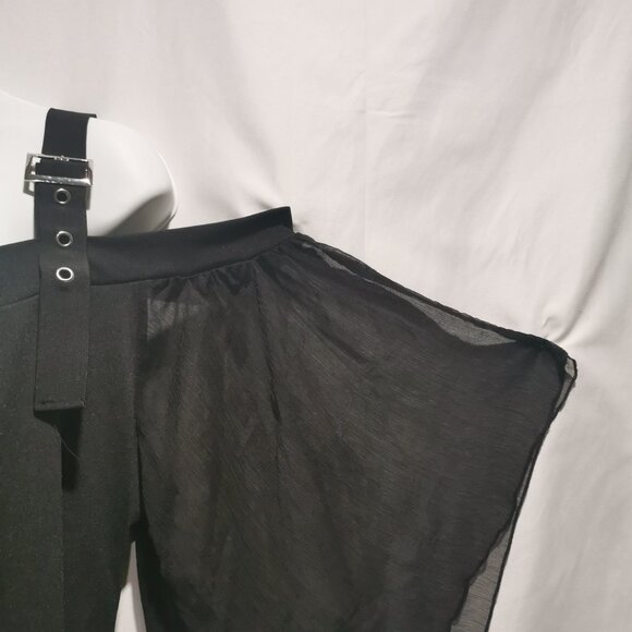 Gothic Punk Butterfly Sleeve Blouse Size 3X NWOT # 199 - Picture 3 of 8